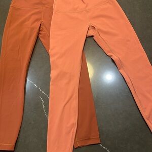 lululemon athletica Orange and Peach Leggings